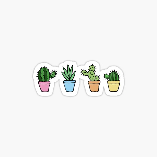 Cute Cacti Set Sticker