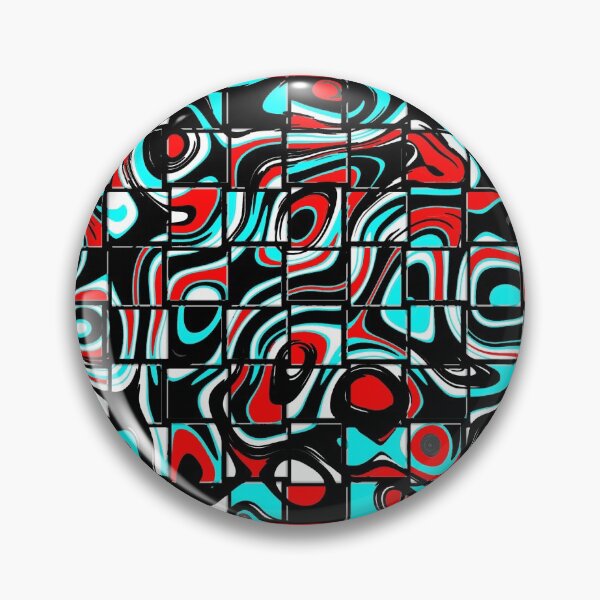 Item preview, Abstract Turquoise and Red Design. designed and sold by lightnshadow1.