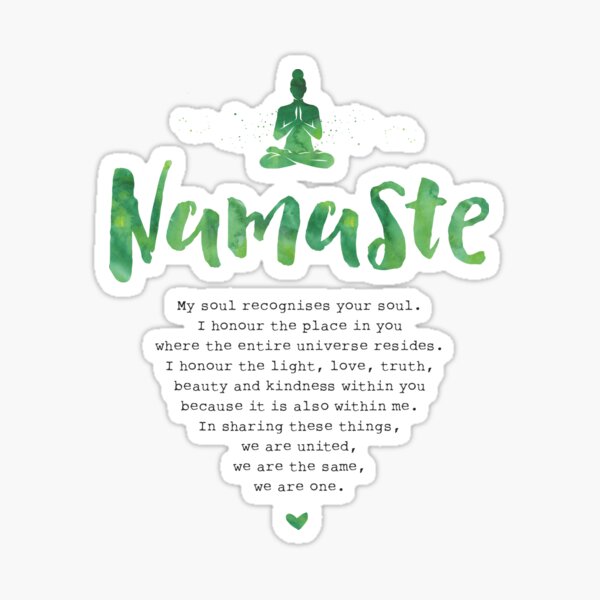Namaste Patch - Embroidered Yoga Inspirational Quote - Iron On Patches -  Size: 2.8 x 3.8 inches
