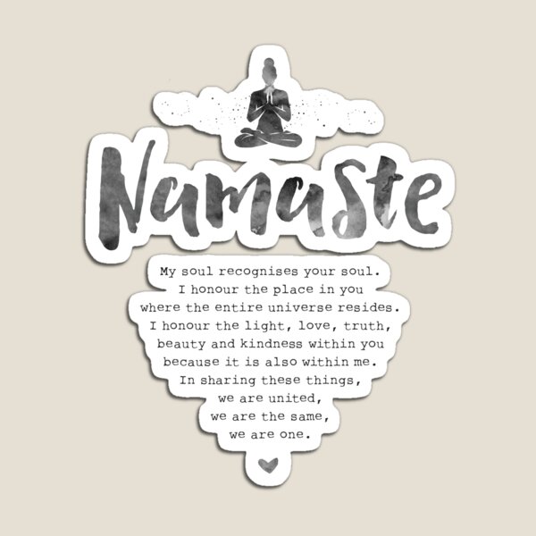 Namaste – and the meaning of, Yoga Quote, Green Watercolor