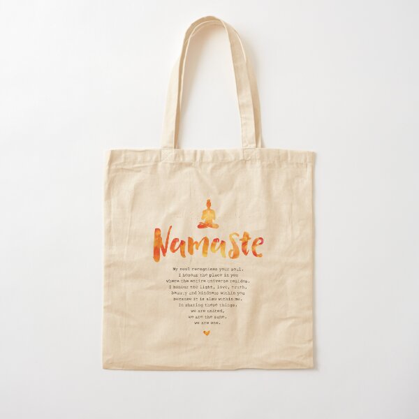 Namaste Yoga Canvas Cotton Tote Bag/yoga Mat Bag/personalized 