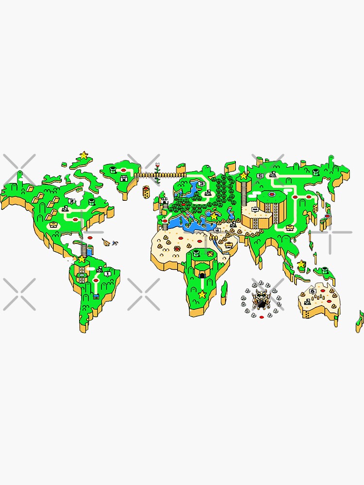 Super Mario World Map Poster