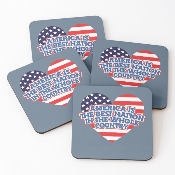 Item preview, America Is The Best Nation In The Whole Country - flag heart designed and sold by Chubuter.