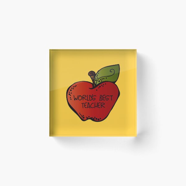 Item preview, World’s Best Teacher! (on Yellow) designed and sold by PawsitiveMum.