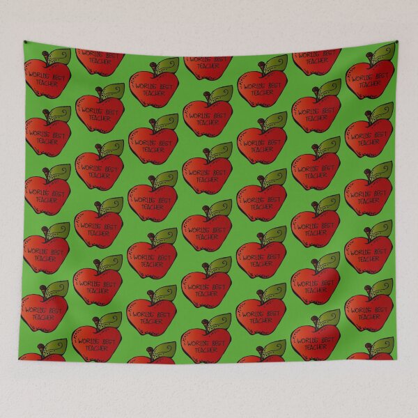 Item preview, World’s Best Teacher! (on Green) designed and sold by PawsitiveMum.