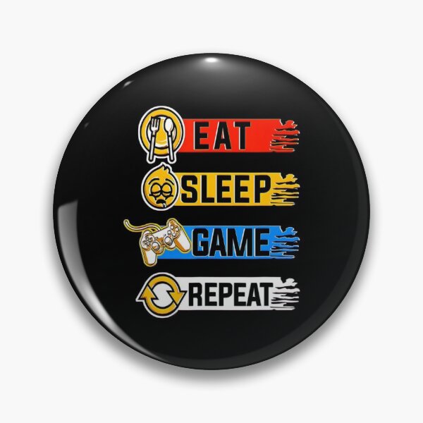 Aperçu de l'œuvre Eat Sleep Game Repeat Funny Video Games Graphic Gamer Gift créée et vendue par BargerStore.