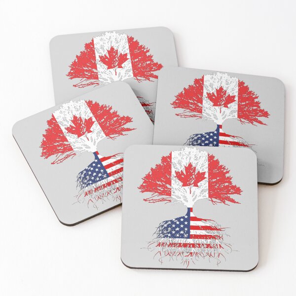 Item preview, Canada USA Roots, Canada USA Flags designed and sold by maindeals.