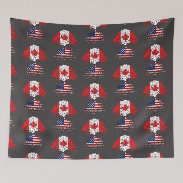 Item preview, Canada USA Roots, Canada USA Flags designed and sold by maindeals.
