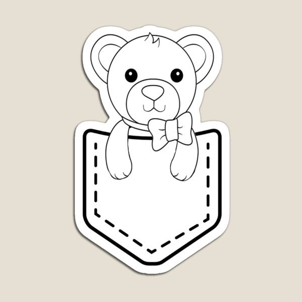 Item preview, Black Pocket Teddy Bear Friend designed and sold by LassMagdalena.