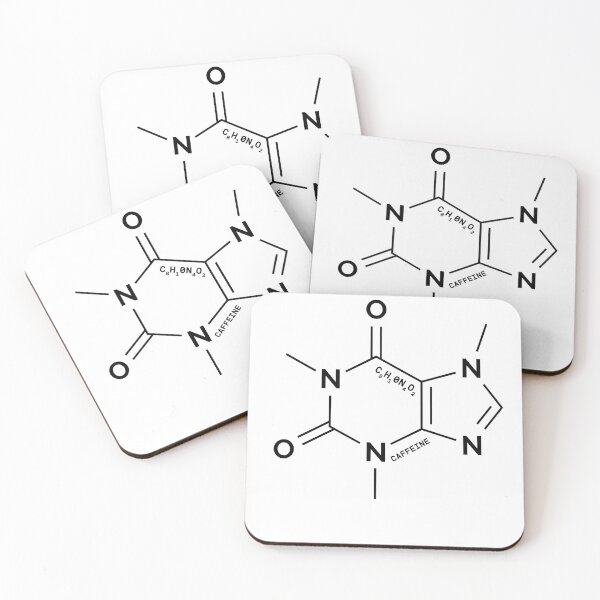 Item preview, caffeine chemichal structure designed and sold by luc-at.