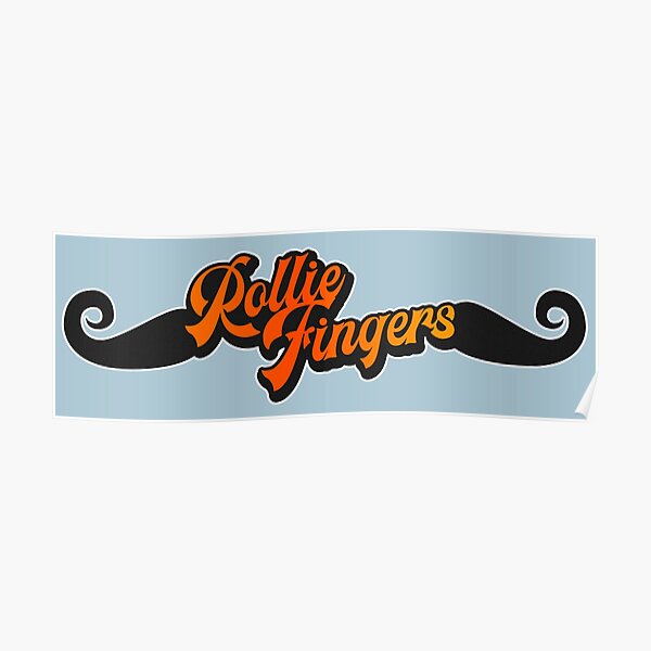 Retro Rollie Fingers Handlebar Mustache Tribute Poster for Sale by  acquiesce13