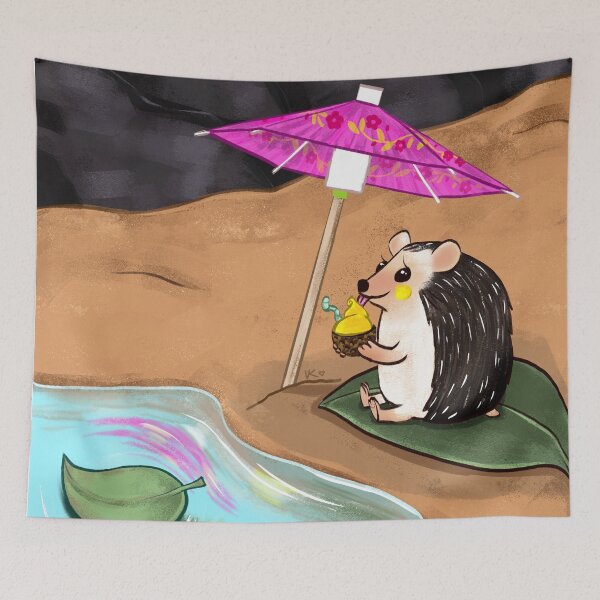 Item preview, Hedgehog Beach Day designed and sold by veveisme.