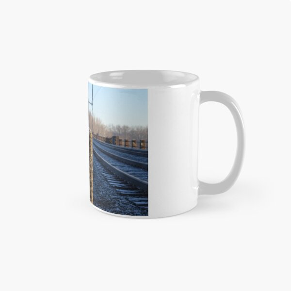 Item preview, train tracks on a cold early morning designed and sold by Danielle Gormley.