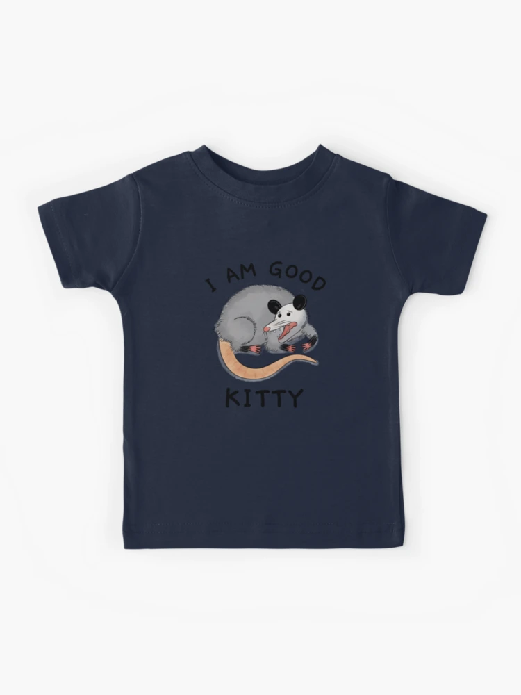 I AM Good Kitty - Opossum Herren T-Shirt Grau