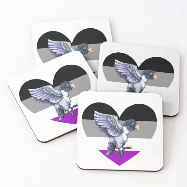 Item preview, Asexual Pride flag Lovebird designed and sold by Wood-Wolf67.
