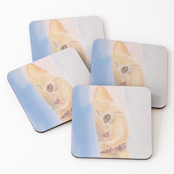 Item preview, Cat peering around a curtain designed and sold by Sandra Johnston.
