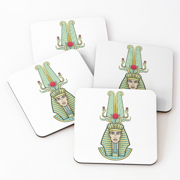 Item preview, Animation portrait Egyptian man in a striped scarf and a divine crown.  designed and sold by YanaZvereva.
