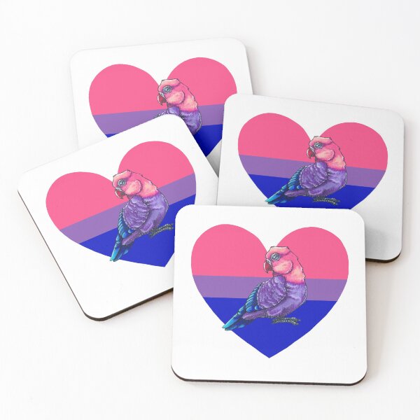 Item preview, Bisexual Pride flag Lovebird designed and sold by Wood-Wolf67.
