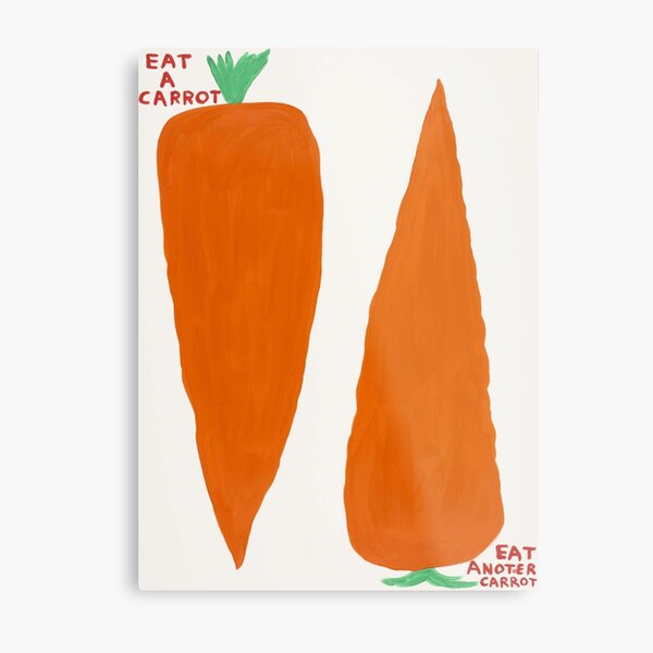 Rabbit Eat A Carrot Metal Print