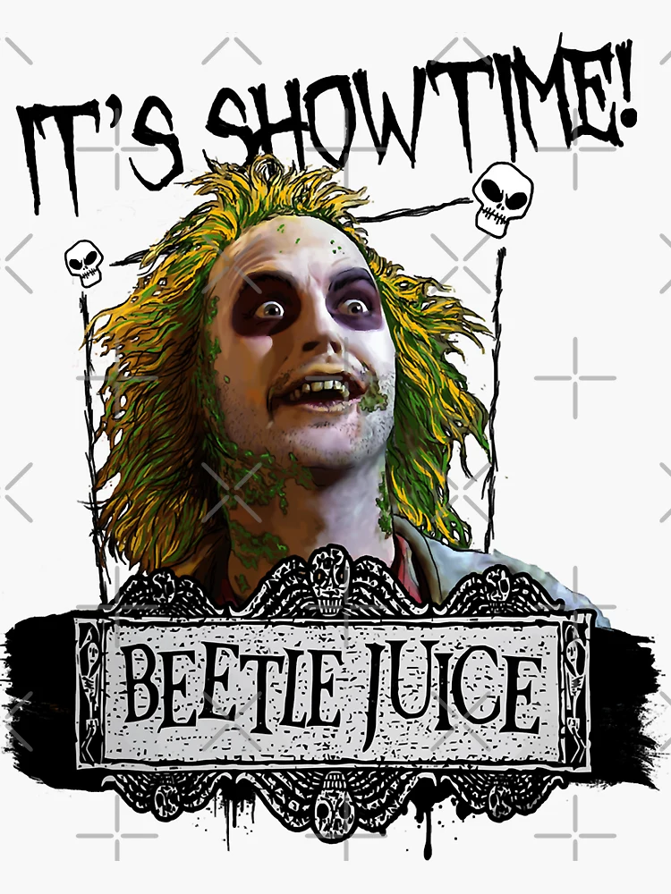 Beetlejuice ghost it's showtime design | Sticker