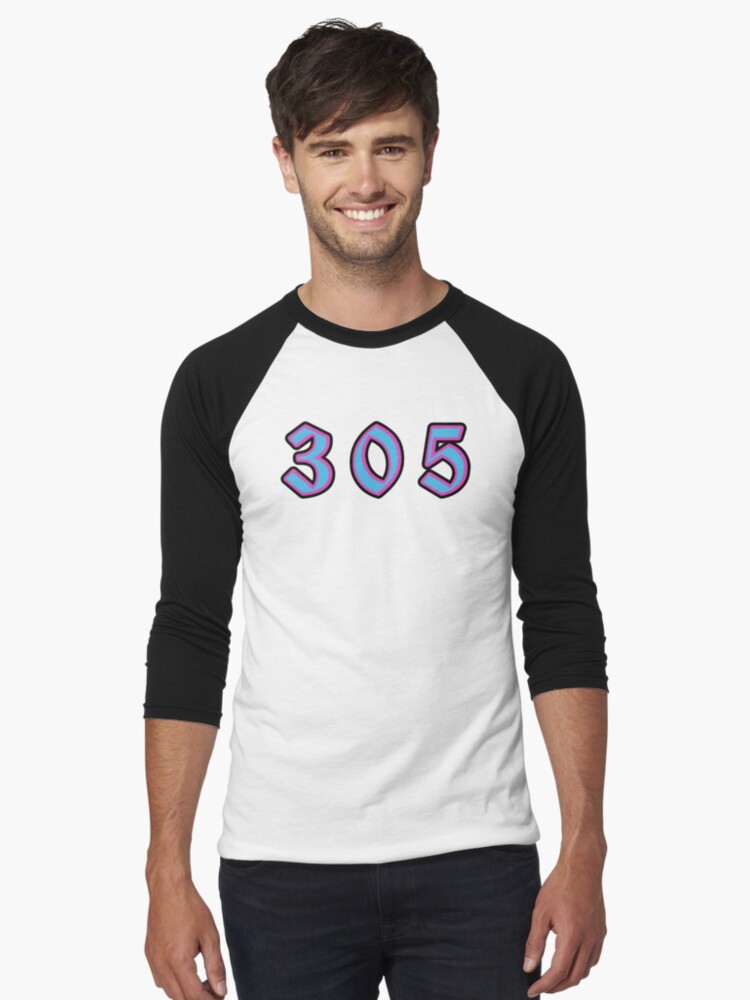 305 - Miami Heat Baseball ¾ Sleeve T-Shirt for Sale by boribana