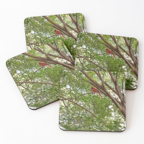 Item preview, Red Cardinal in Greenbelt designed and sold by TeaFairy Art.