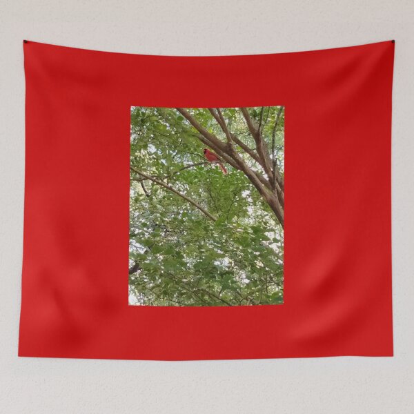Item preview, Red Cardinal in Greenbelt designed and sold by TeaFairy Art.