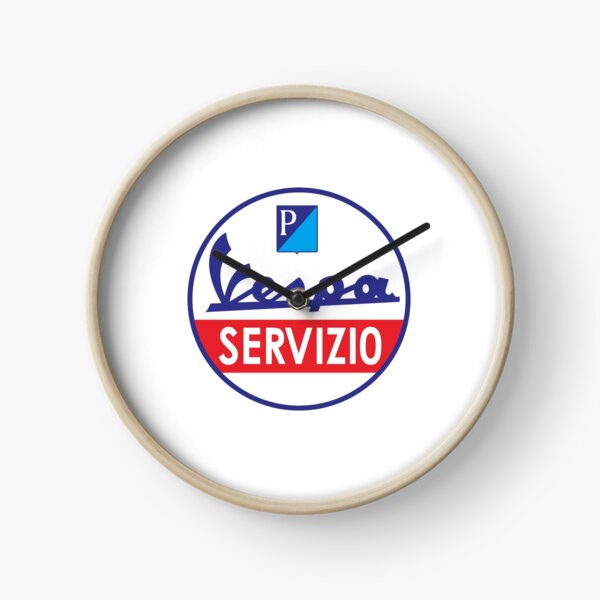 Vespa Servizio Clocks | Redbubble