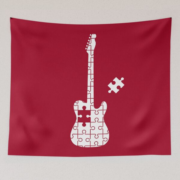 Artikelvorschau, Puzzle T-Style E-Gitarre Silhouette entworfen und verkauft von nightsworthy.