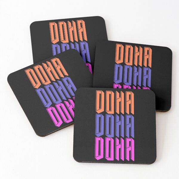 Item preview, Doha , Qatar Capital City Retro Vintage Colorful Art Design . designed and sold by hasondx.