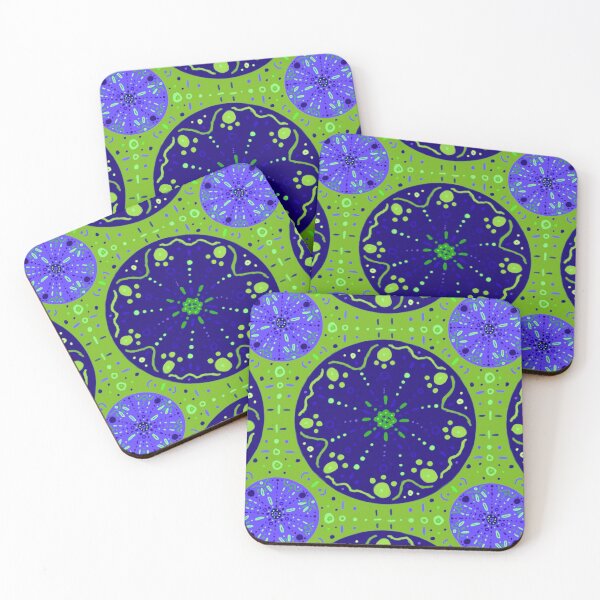 Item preview, Blue and Green Mandala designed and sold by LawsonFabrics.