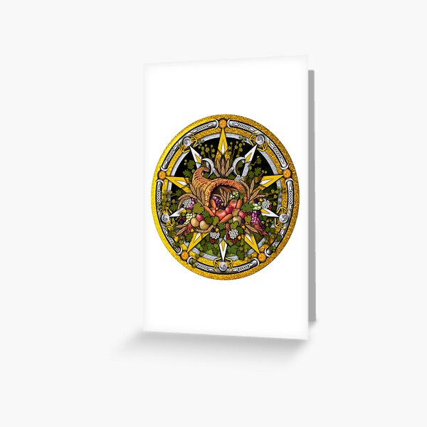 Sabbat Pentacle for Mabon the Autumnal Equinox Greeting Card