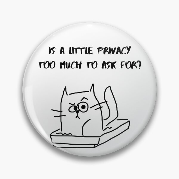 Item preview, Privacy Cat - Poorly Drawn Kitten designed and sold by Purrfecta.
