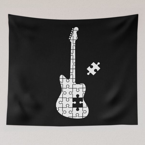 Item preview, Puzzle Offset Style Electric Guitar Silhouette designed and sold by nightsworthy.