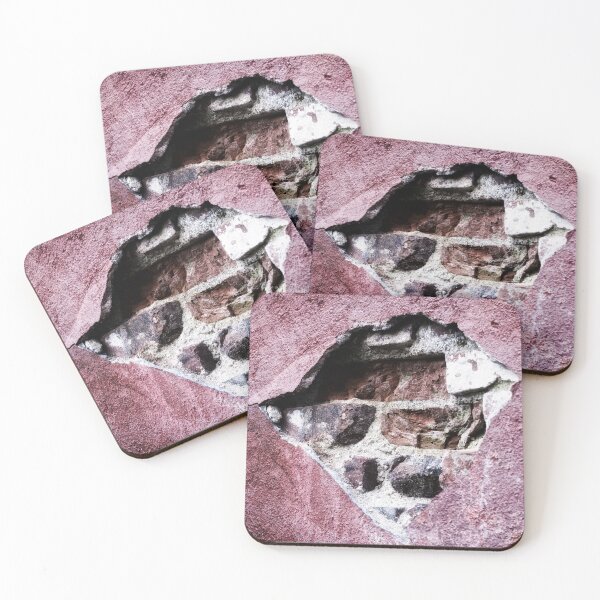Item preview, hole in pink cracked wall designed and sold by Stephen Orsillo.
