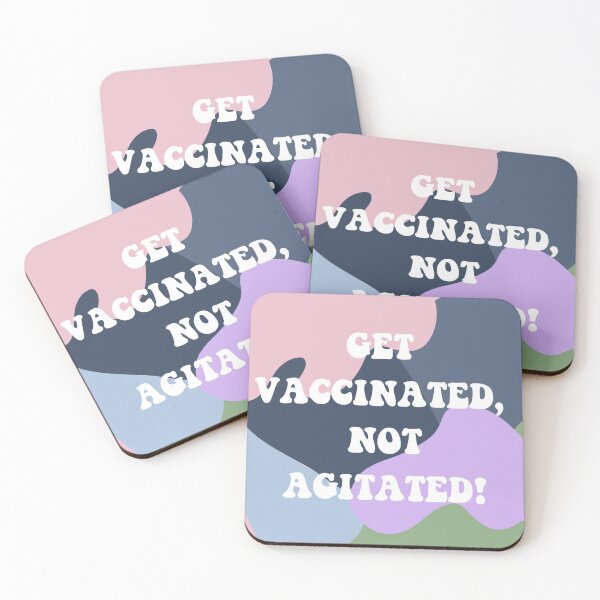 Item preview, Get vaccinated, not agitated! (Pattern, pink) designed and sold by annabellely.