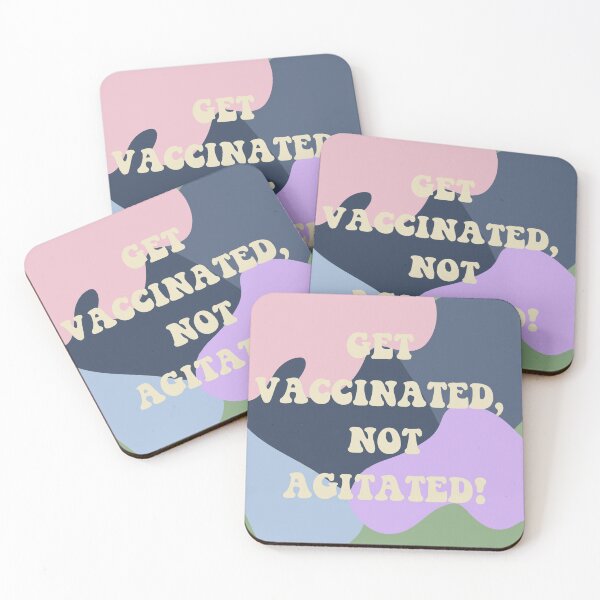 Item preview, Get vaccinated, not agitated! (Green, pattern)  designed and sold by annabellely.