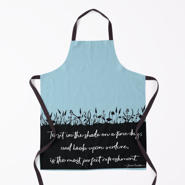 Item preview, Look Upon Verdure - Floral Mansfield Park Quote in Blue designed and sold by MissBennett.