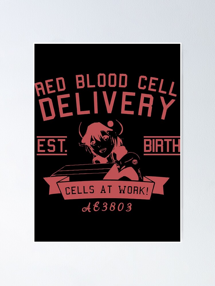 Hataraku Saibou Cells at Work - White Blood Cell  Poster for Sale by  CherylKato