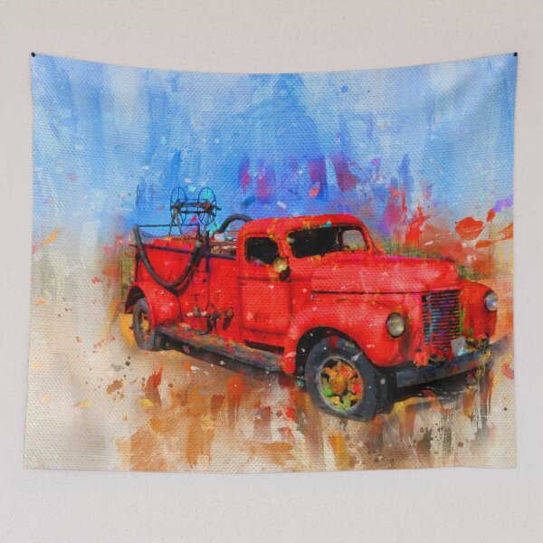 Item preview, Old Red Firetruck designed and sold by Elisabeth Lucas.