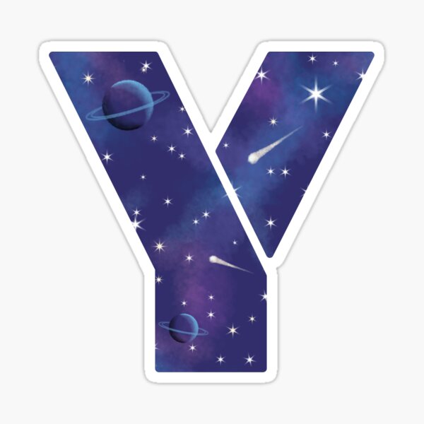 Letter Y Space Stickers for Sale