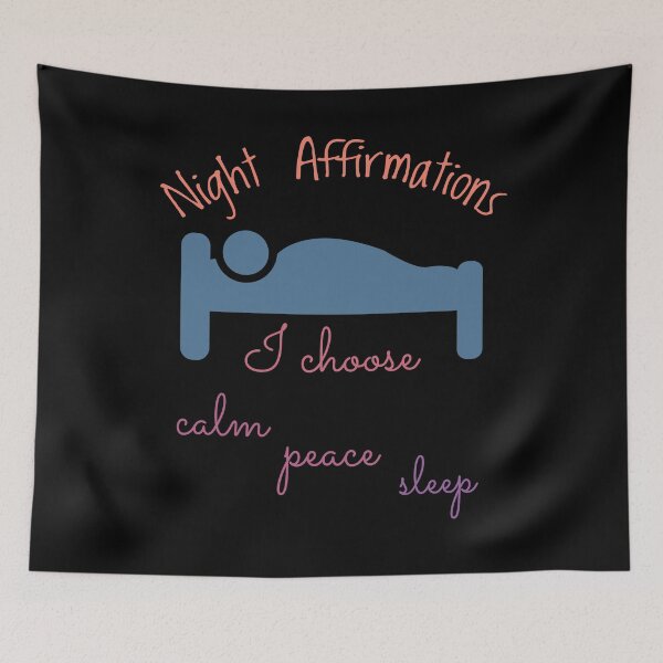 Item preview, Night Affirmations Calm Peace Sleep designed and sold by artfulnotebook.