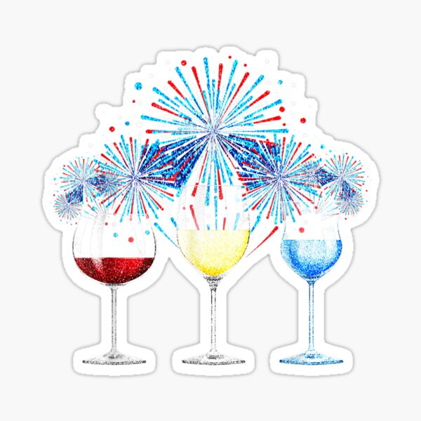 Cute Wine Glasses 4th of July Graphic by Goodtimeartsy · Creative