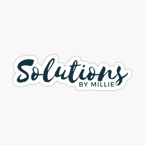 Item preview, Solutions By Millie Sticker Blue designed and sold by chollemarie.