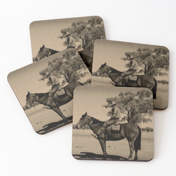 Item preview, Drover at Bourke, 1960 designed and sold by Fran Woods.