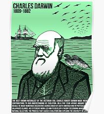 Póster Ilustrando grandes mentes - Charles Darwin