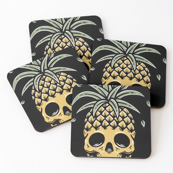 Item preview, Pineapple Skull Illustration designed and sold by rukurustudio.