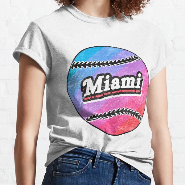 MLB Miami vintage baseball jersey short sleeve top tshirts classic