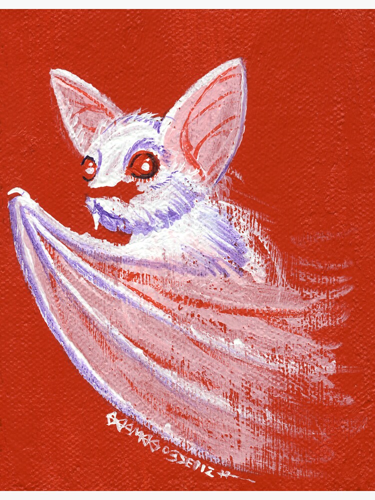 "White Bat" Sticker for Sale by jojoseames Redbubble