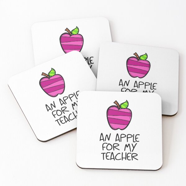 Item preview, An Apple for My Teacher! Pink (on White) designed and sold by PawsitiveMum.